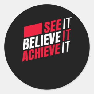 Business Inspiration Quote Entrepreneur Classic Round Sticker