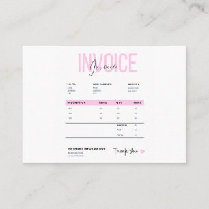Business Invoice Calling Card
