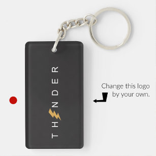 Business keychains minimalist clean simple logo