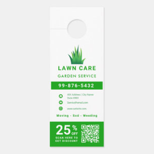 Business Lawn Logo    Simple Minimalist Modern Door Hanger