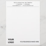 Business Letterhead Logo Name Address Contact Info<br><div class="desc">Your Business Office Letterhead with Logo ,  Name ,  Address ,  Contact Information - Personalize with Customization Tool - Choose colours / font / size ! Good Luck - Be Happy :)</div>