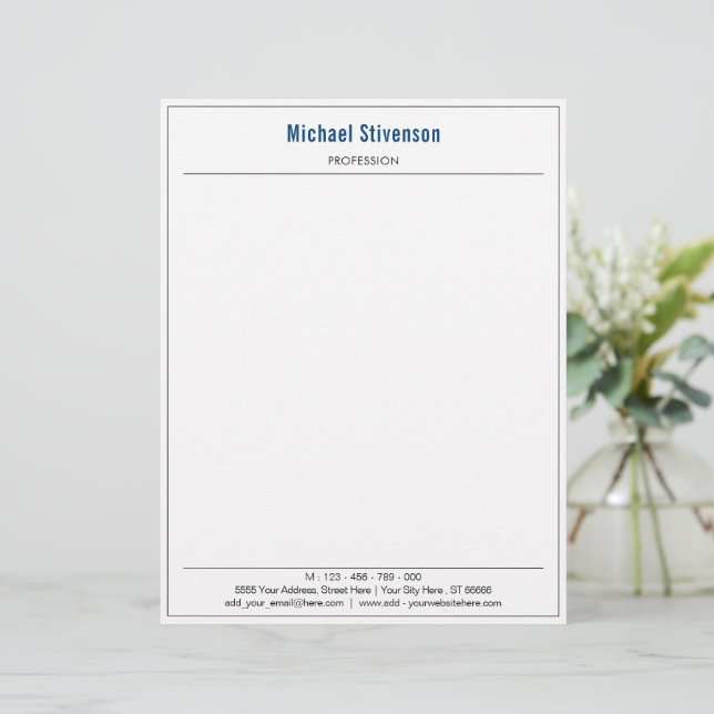Business Letterhead Template Design Your Own (Standing Front)