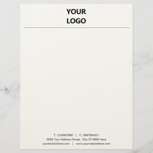 Business Letterhead Template Design Your Own (Front)