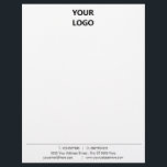Business Letterhead Template with Logo and QR Code<br><div class="desc">Custom Colours and Fonts - Design Your Own Personalized Branded Business Letterhead Example with Logo and QR Code ( back side ) - Add Your Logo - Image or Photo / and QR Code / Name - Company / Phone / E-mail / Address / Website or Custom Text ! Choose...</div>