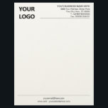 Business Letterhead with Logo and QR Code Info<br><div class="desc">Your Business Office Letterhead with Logo and QR Code (back side) - Add Your Logo - Image and QR Code / Business Name - Company / Address - Contact Information / more - Resize and move or remove and add elements / image with customization tool. Choose / add Colours /...</div>