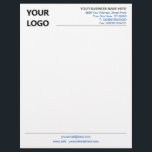 Business Letterhead with Logo - Custom Colours<br><div class="desc">Your Colours - Simple Personalized Business Office Letterhead with Logo - Add Your Logo - Image / Business Name - Company / Address - Contact Information - Resize and move or remove and add elements / image with customization tool. Choose / add your favourite elements and text colours / font...</div>