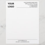 Business Letterhead with Logo Name Address Info<br><div class="desc">Custom Business Office Letterhead with Logo and Info - text - Add Your Logo - Image / Business Name - Company / Address - Contact Information - Resize and move or remove and add elements / image / text with Customization tool - choose colours / font / size ! Good...</div>