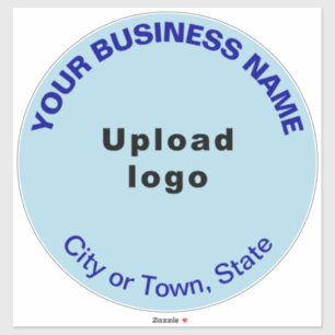 Business Light Blue Colour Round Shape Vinyl