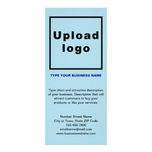 Business Light Blue Rack Card