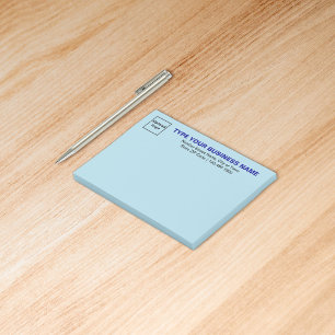 Business Light Blue Rectangle post it note