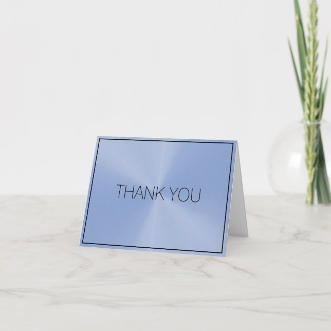 Business Light Blue Thank You Card (Front)
