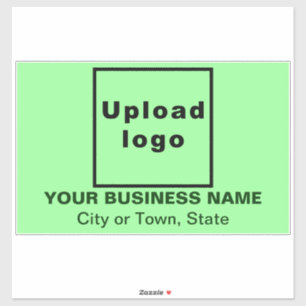 Business Light Green Large Rectangle Vinyl Sticker