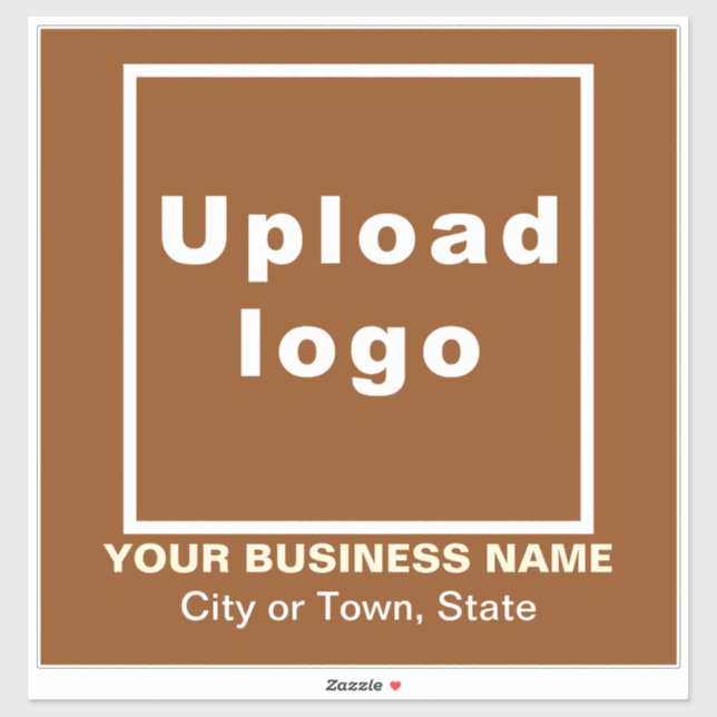 Business Location on Brown Large Square Vinyl (Sheet)