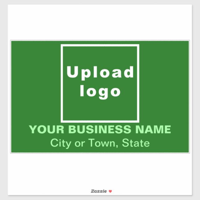 Business Location on Green Large Rectangle Vinyl (Sheet)