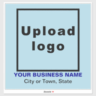 Business Location on Light Blue Large Square Vinyl