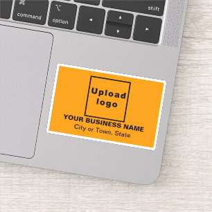 Business Location on Orange Colour Rectangle Vinyl