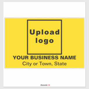 Business Location on Yellow Large Rectangle Vinyl