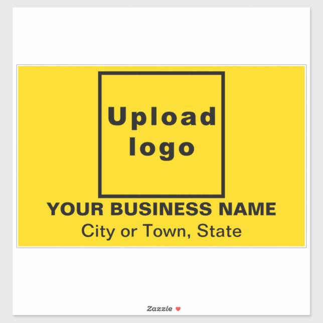 Business Location on Yellow Large Rectangle Vinyl (Sheet)