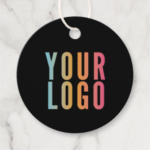 Business Logo Address Black Tag
