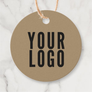 Business Logo Address Kraft Tag