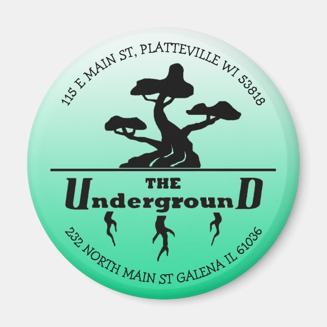 Business Logo and Address Customer Appreciation Magnet (Front)