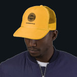 Business Logo and Company Website Employee Staff Trucker Hat<br><div class="desc">Add your company logo and brand identity to this trucker hat as well as your website address or slogan by clicking the "Personalize" button above. These brand-able trucker hats can advertise your business as employees wear them and double as a corporate swag. Available in other colours and sizes. No minimum...</div>