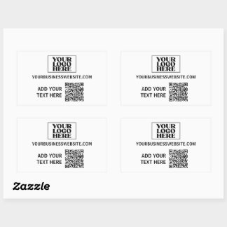 Business Logo and QR Code Sticker