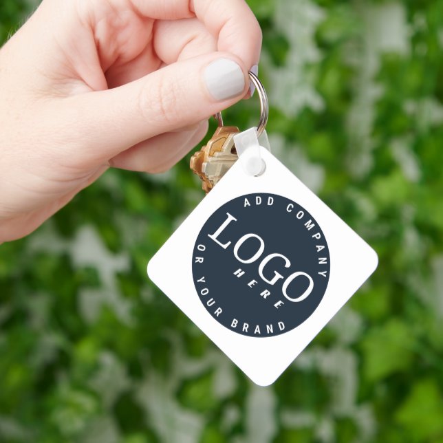Business Logo and Return Address DIY Company Keychain (Hand)