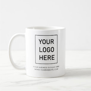 Business Logo and Text Company Elegant Minimalist  Coffee Mug