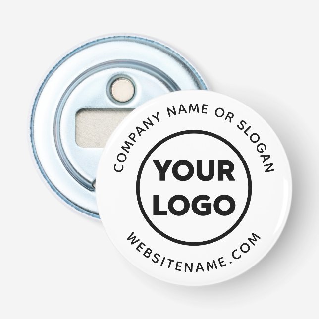 Business Logo and Text Corporate Swag Bottle Opener (Front)