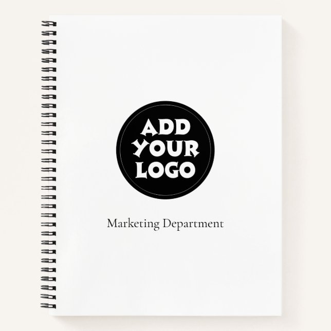Business Logo And Text Simple Notebook (Front)