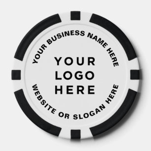 Business Logo and Text Simple Professional Poker Chips