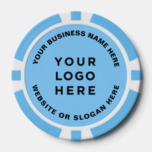 Business Logo and Text Simple Professional Poker Chips
