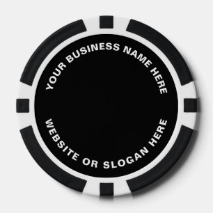 Business Logo and Text Simple Professional Poker Chips