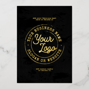 Business Logo and Text Thank You Foil Card