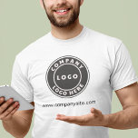 Business Logo and Website Company Employee Custom<br><div class="desc">Add your company logo and brand identity to this shirt and your website address or slogan by clicking the "Personalize" button. These brand-able t-shirts can advertise your business as employees wear them and double as a corporate swag. Available in other colours and sizes. No minimum order quantity and no setup...</div>