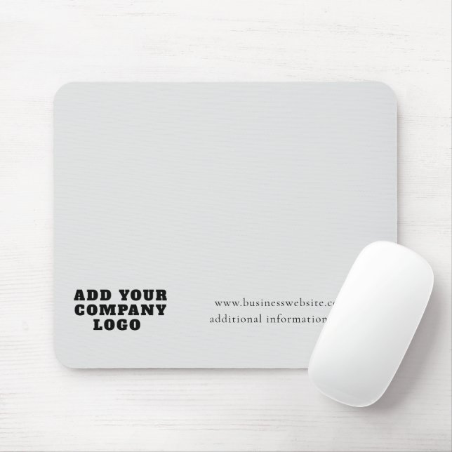 Business Logo and Website Company Swag Custom Mouse Pad (With Mouse)