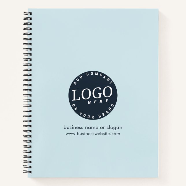 Business Logo and Website Corporate Employees Notebook (Front)