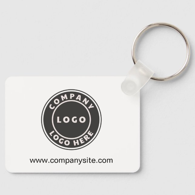 Business Logo and Website Custom Company Keychain (Front)