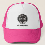 Business Logo and Website Custom Employee Trucker Hat<br><div class="desc">Business Logo and Website Custom Employee Trucker Hat. Add your company logo and brand identity to this trucker hat as well as your website address or slogan by clicking the "Personalize" button above. These brand-able trucker hats can advertise your business as employees wear them and double as a corporate swag....</div>