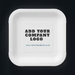 Business Logo and Website Office Corporate Event Paper Plate<br><div class="desc">Add your brand logo and website address to this cute paper plate that's perfect to passively advertise your new or established business. Perfect for trade shows or showroom, corporate events, and reception area for employees and clients use Available in other colours. No minimum order quantity and no setup fee. Order...</div>