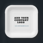 Business Logo and Website Office Corporate Event Paper Plate<br><div class="desc">Add your brand logo and website address to this cute paper plate that's perfect to passively advertise your new or established business. Perfect for trade shows or showroom, corporate events, and reception area for employees and clients use Available in other colours. No minimum order quantity and no setup fee. Order...</div>