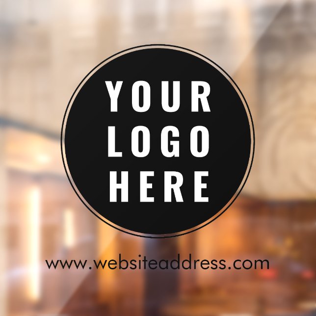Business Logo and Website URL Corporate Window Cling (Sheet 2)