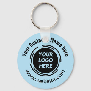 Business Logo Basic Employee Staff Keychain