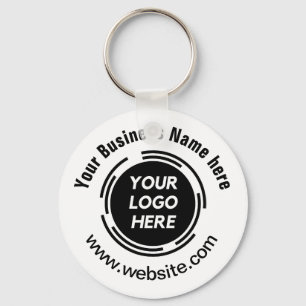 Business Logo Basic Employee Staff Keychain