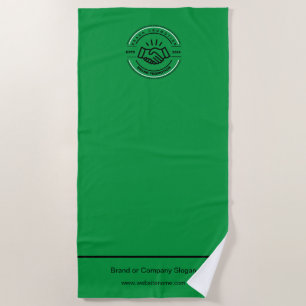 Business Logo Beach Towel Minimalist Beach Towel