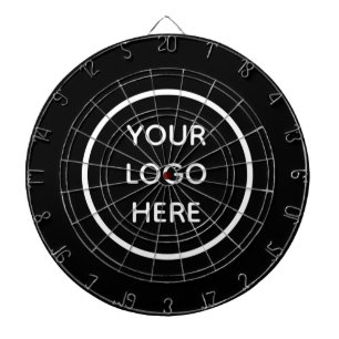 Business Logo Black Company Promotional Modern Dartboard
