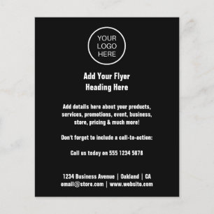 Business Logo   Black Minimalist Promotional Flyer