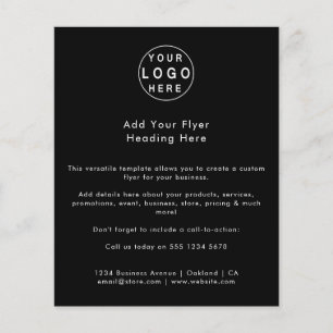 Business Logo   Black Minimalist Promotional Flyer