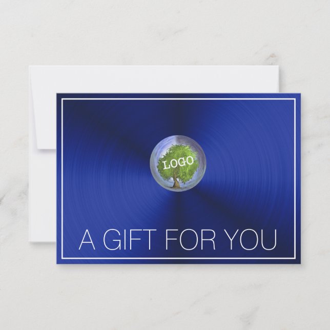 Business Logo Blue Gift Certificates (Front)